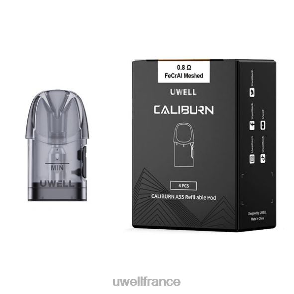 UWELL CALIBURN A3 dosettes de remplacement | paquet de 4 | UWELL Vape Flavors 0,8 ohm 2 84P4N19